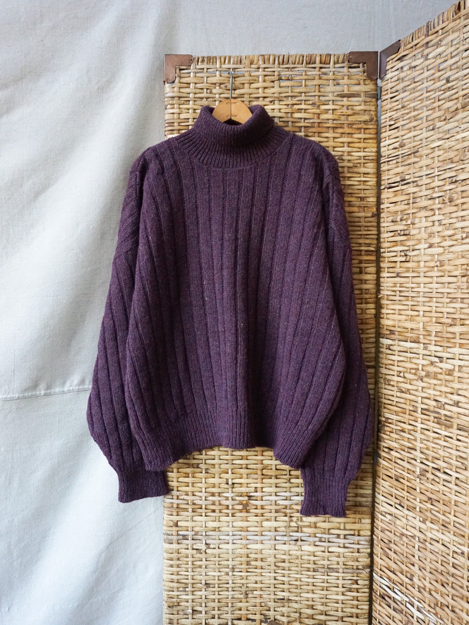 Rib Knit Turtleneck Sweater—[L] – mahshu