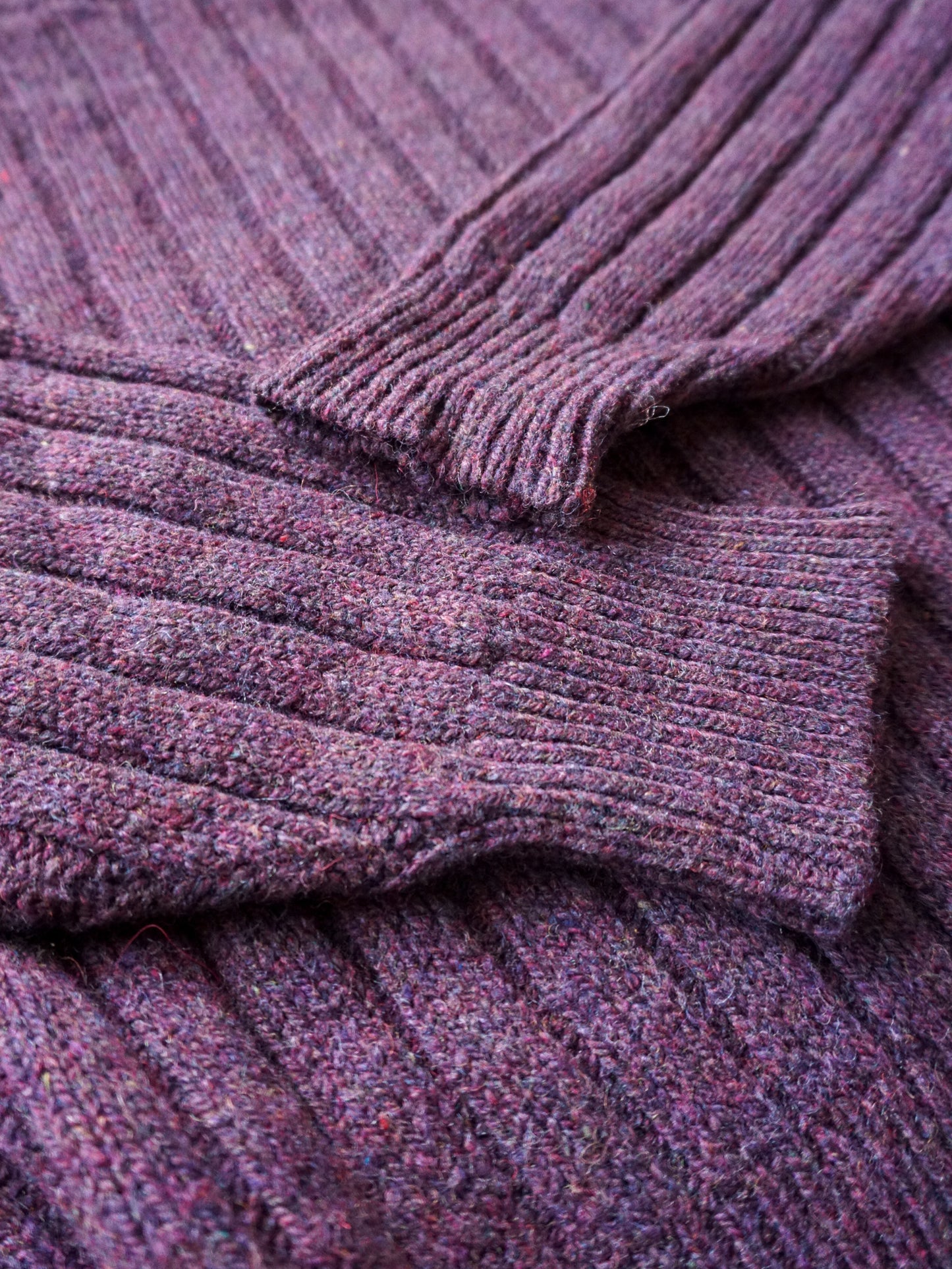 Rib Knit Turtleneck Sweater—[L]