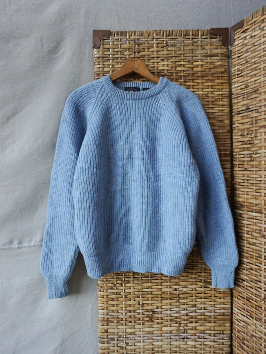Baby Blue Shaker Sweater—[M/L]