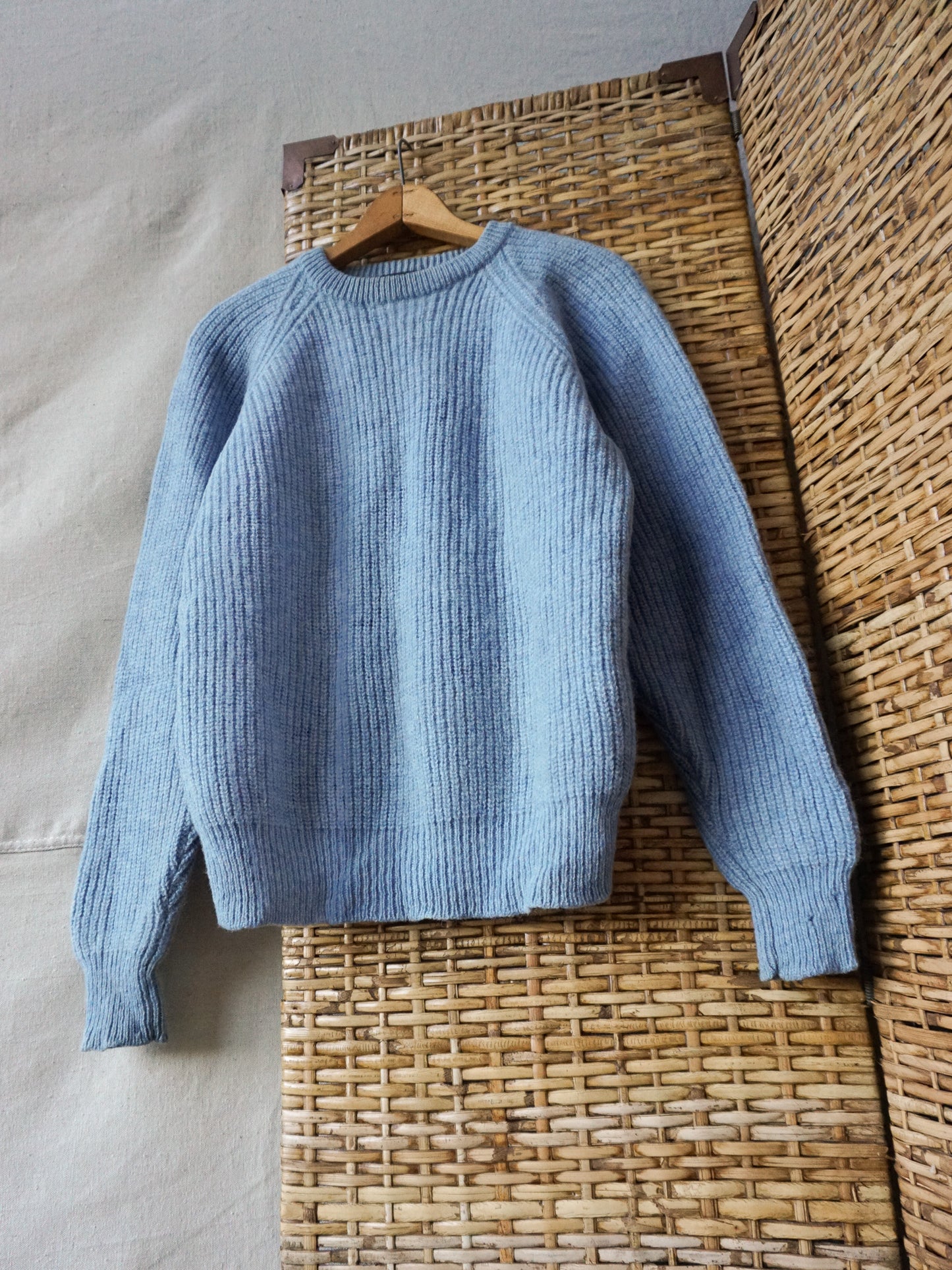 Baby Blue Shaker Sweater—[M/L]