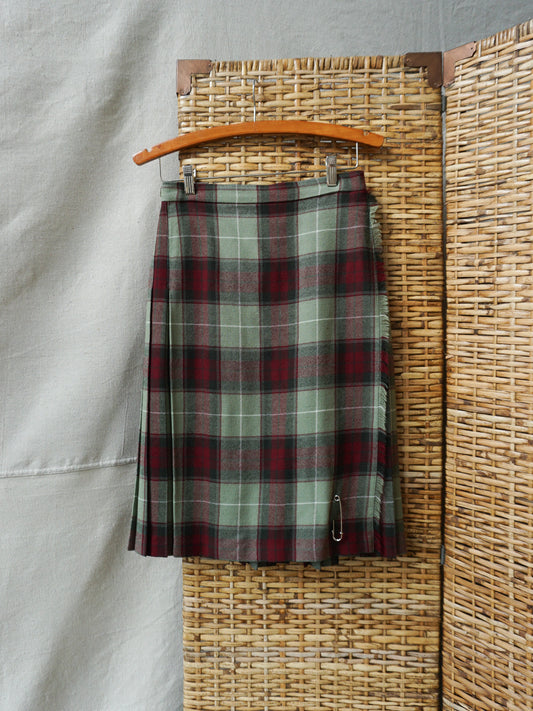 Plaid Wool Wrap Skirt—[28]