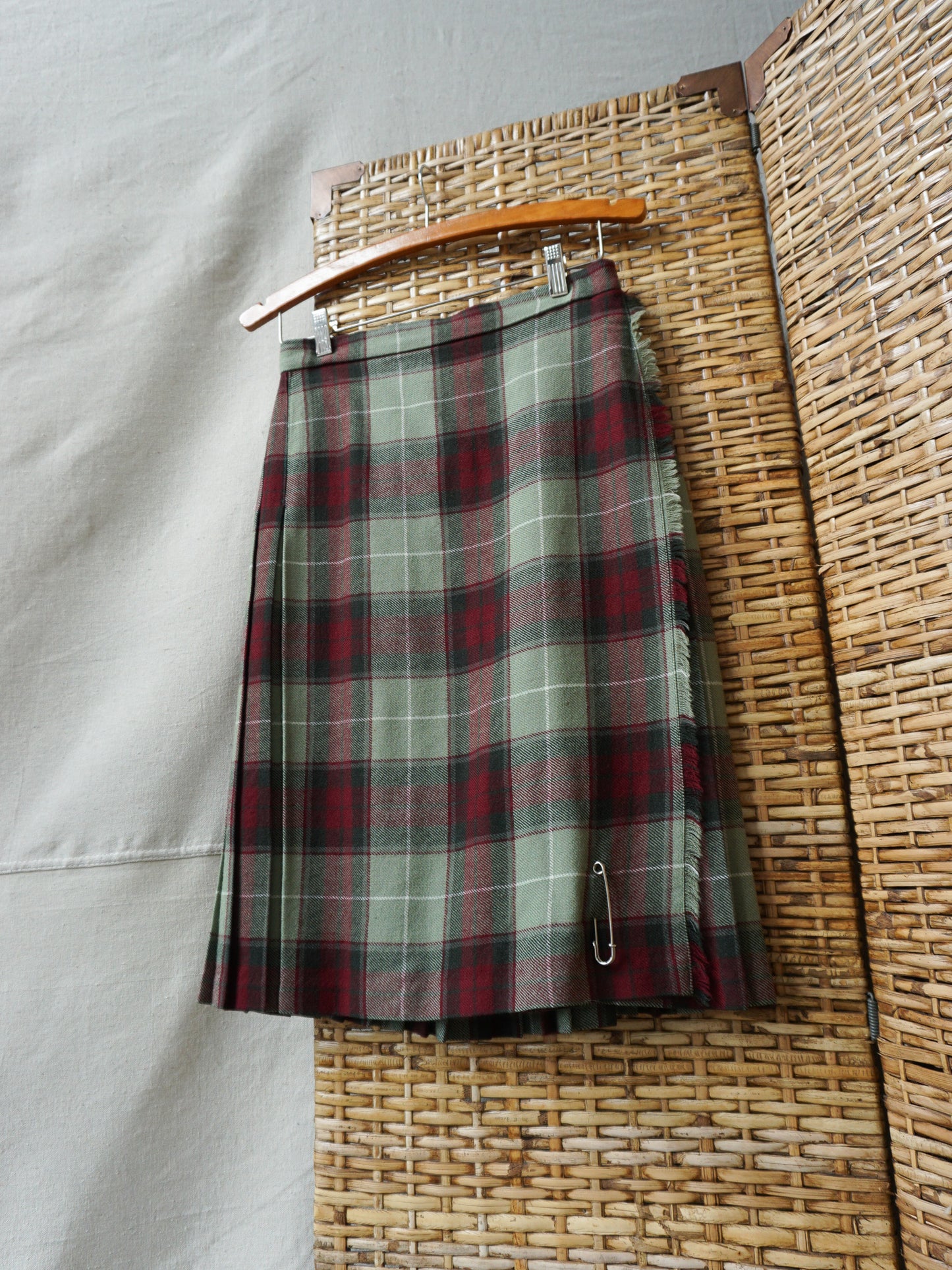 Plaid Wool Wrap Skirt—[28]