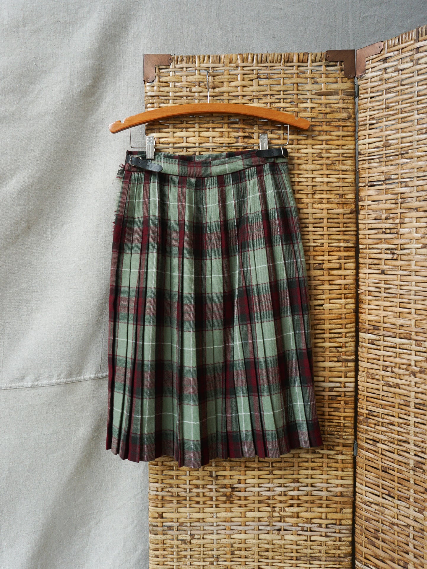 Plaid Wool Wrap Skirt—[28]