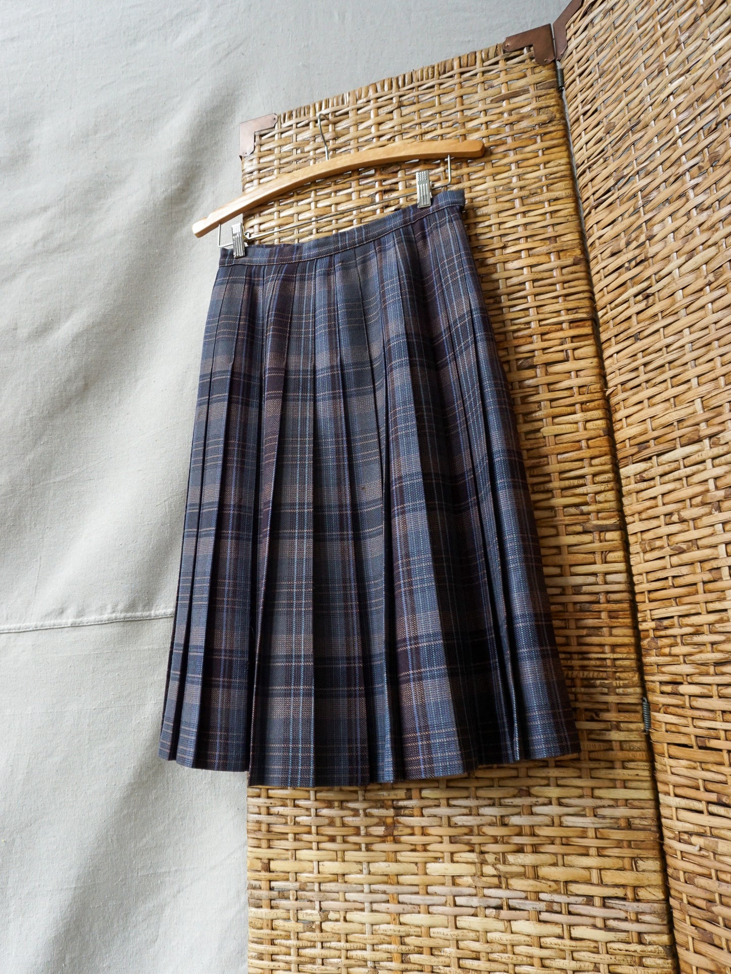 Plaid Pleated Midi Skirt—[27]