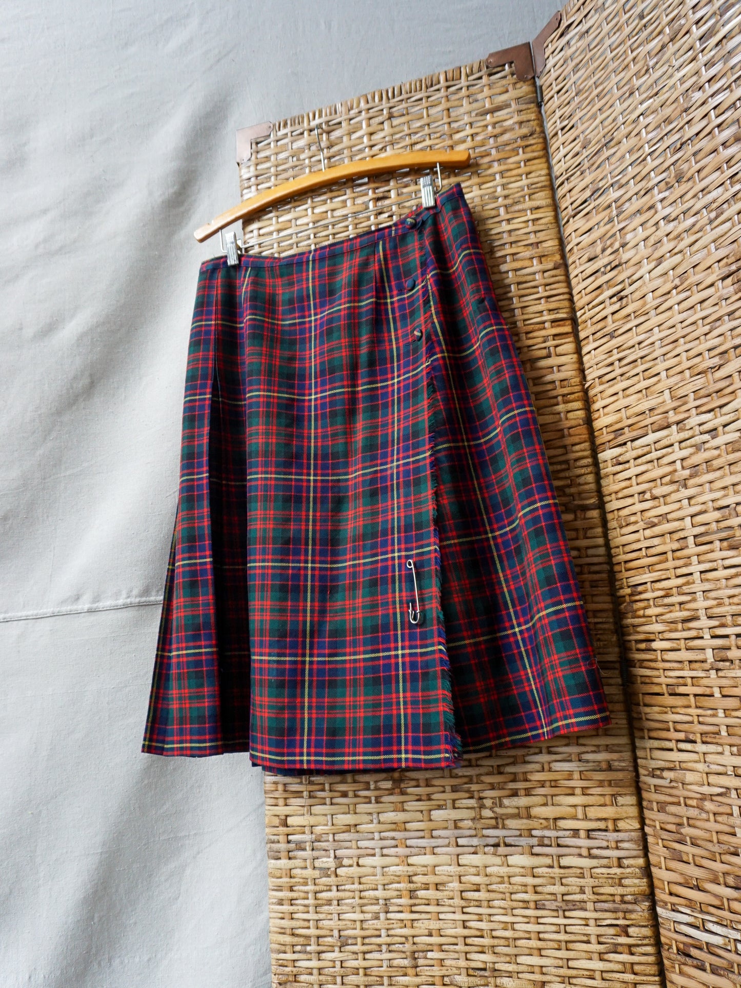 Plaid Wool Wrap Skirt—[33]