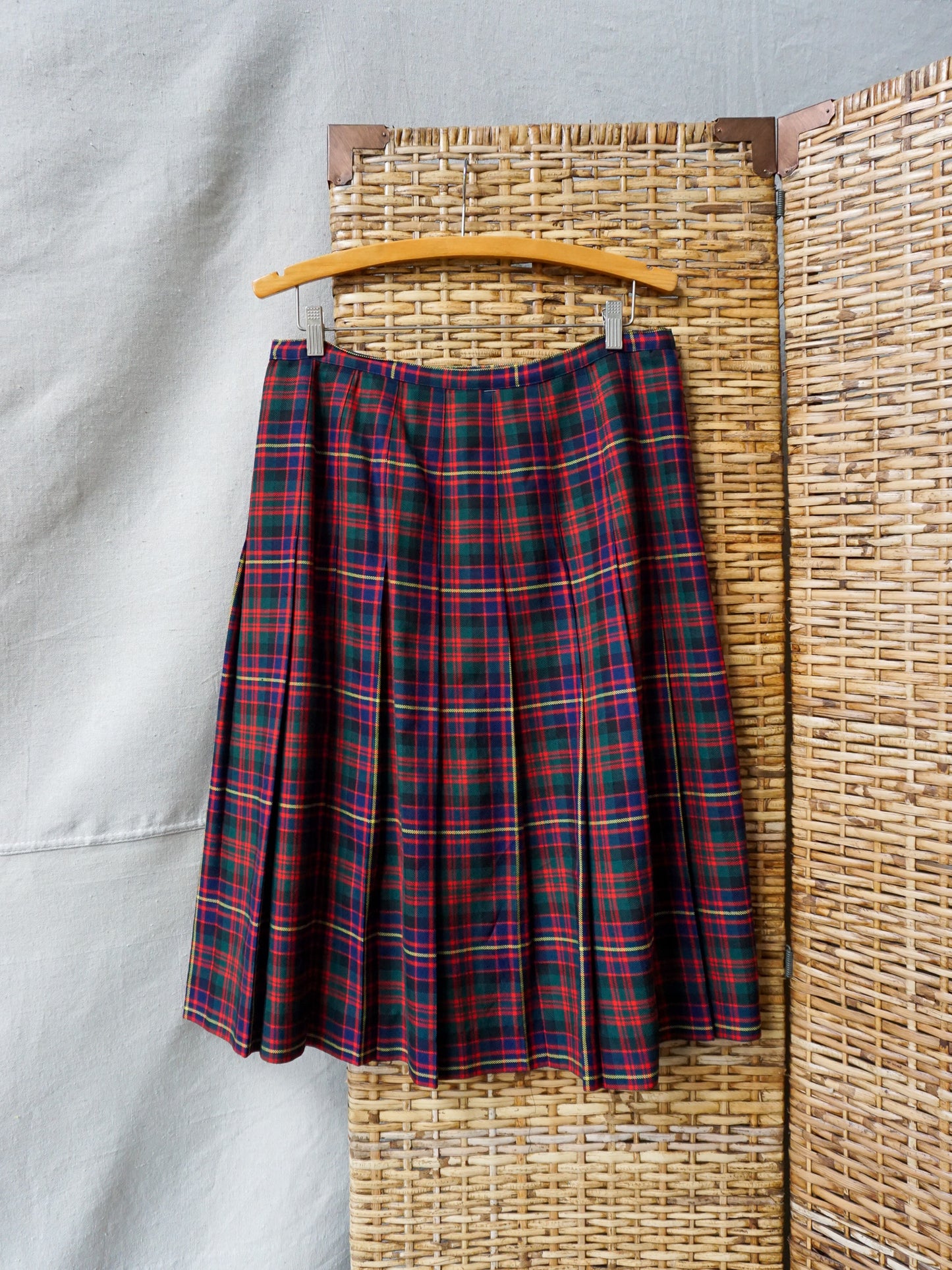 Plaid Wool Wrap Skirt—[33]