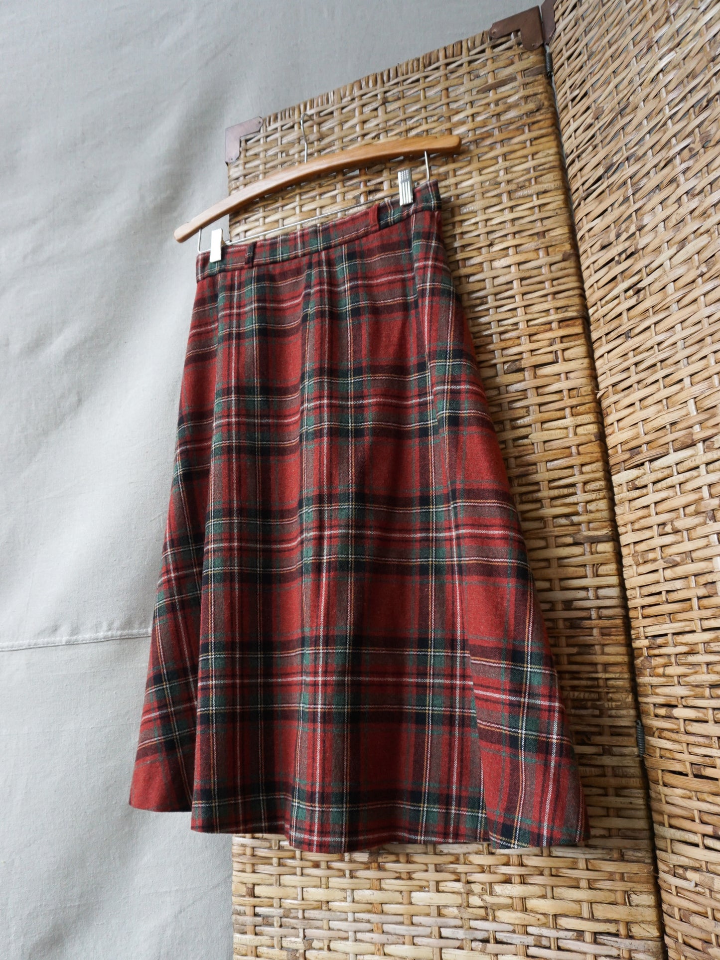 1970's Tartan A-Line Skirt—[]