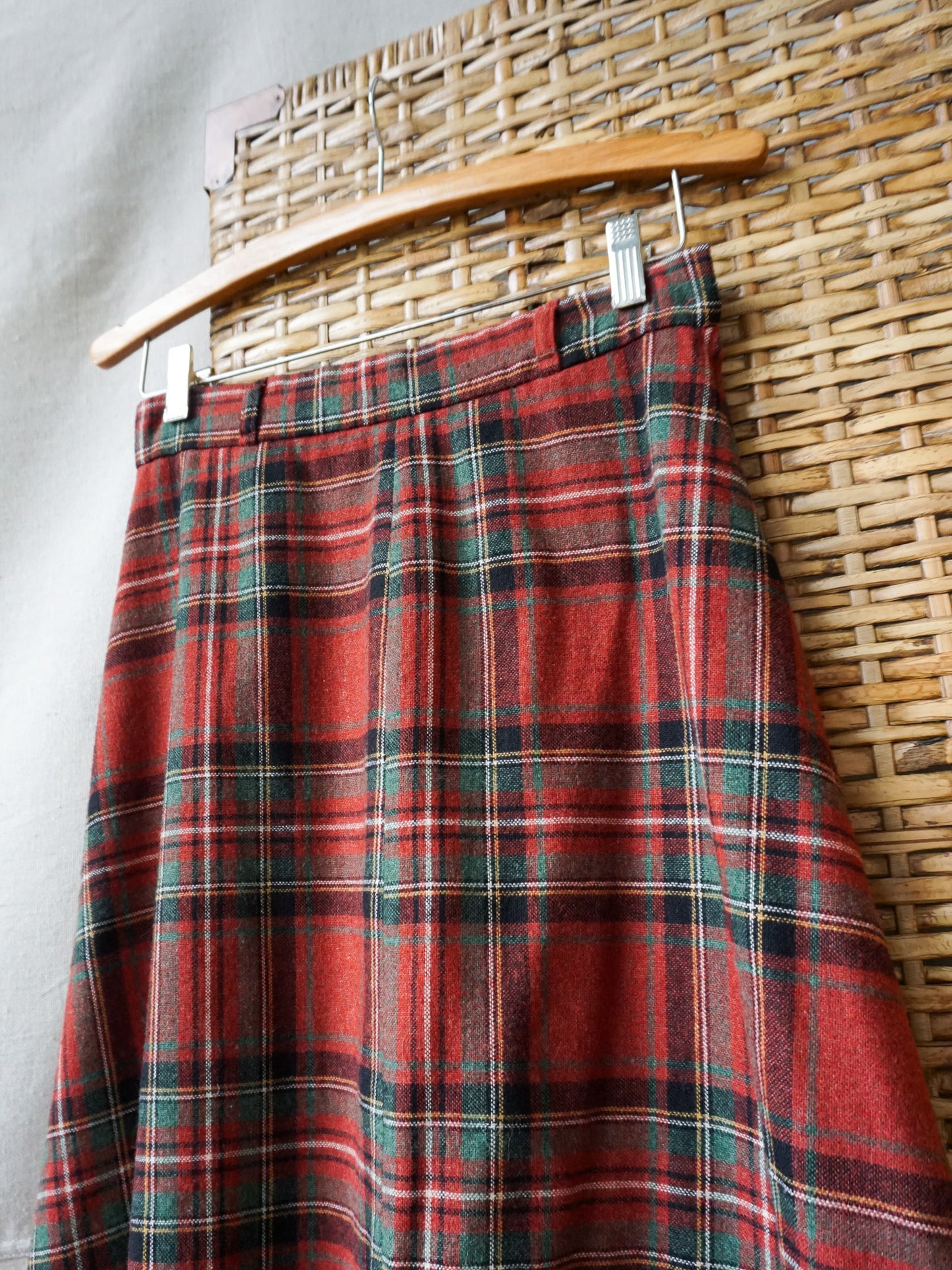 1970's Tartan A-Line Skirt—[]