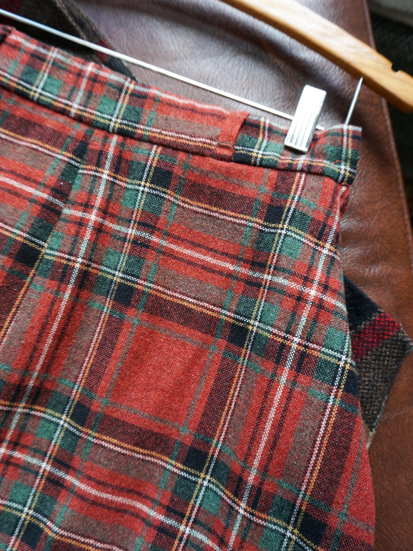 1970's Tartan A-Line Skirt—[]