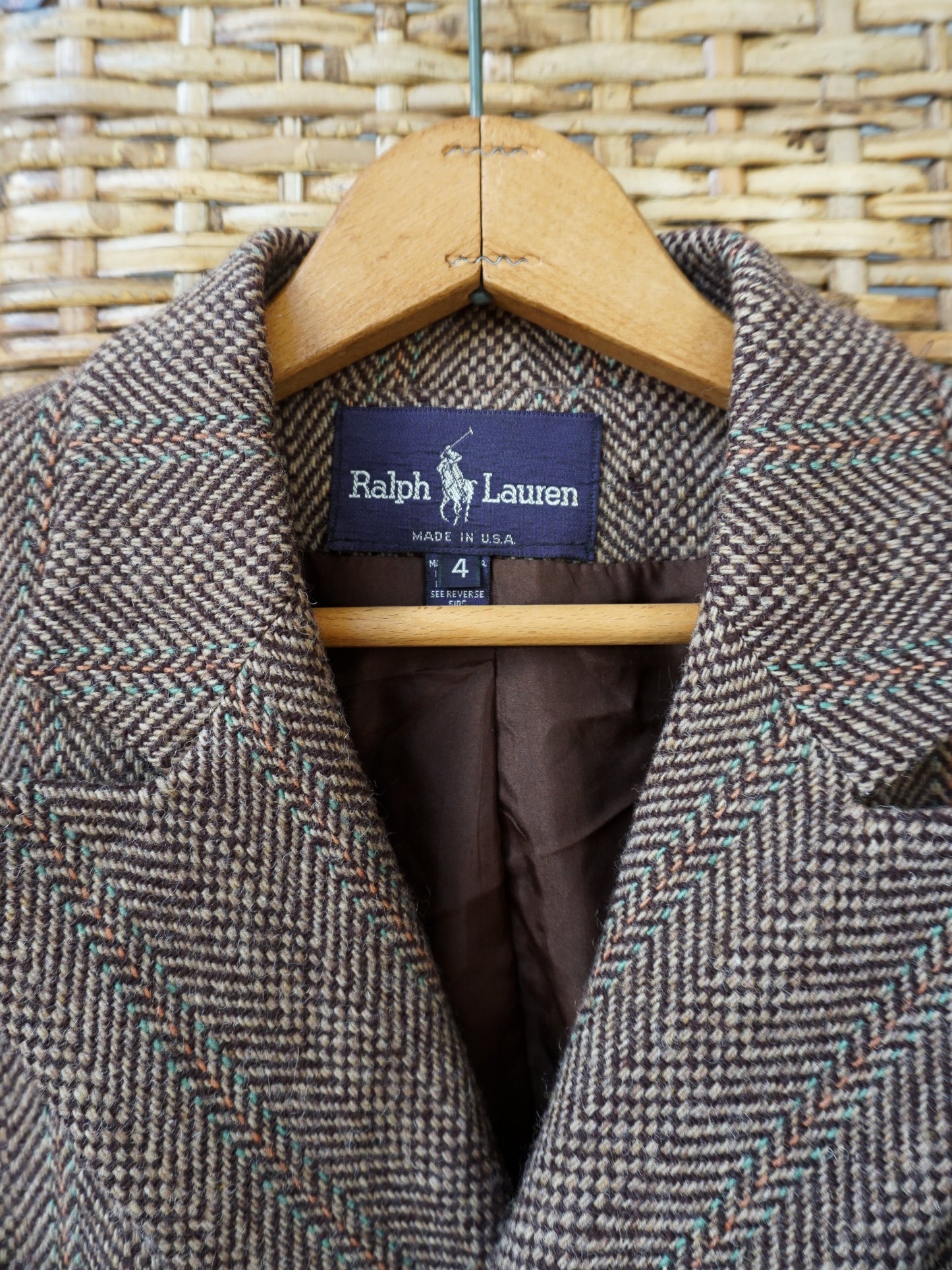 Ralph Lauren Purple Label Double Breasted Tweed Jacket—[M]