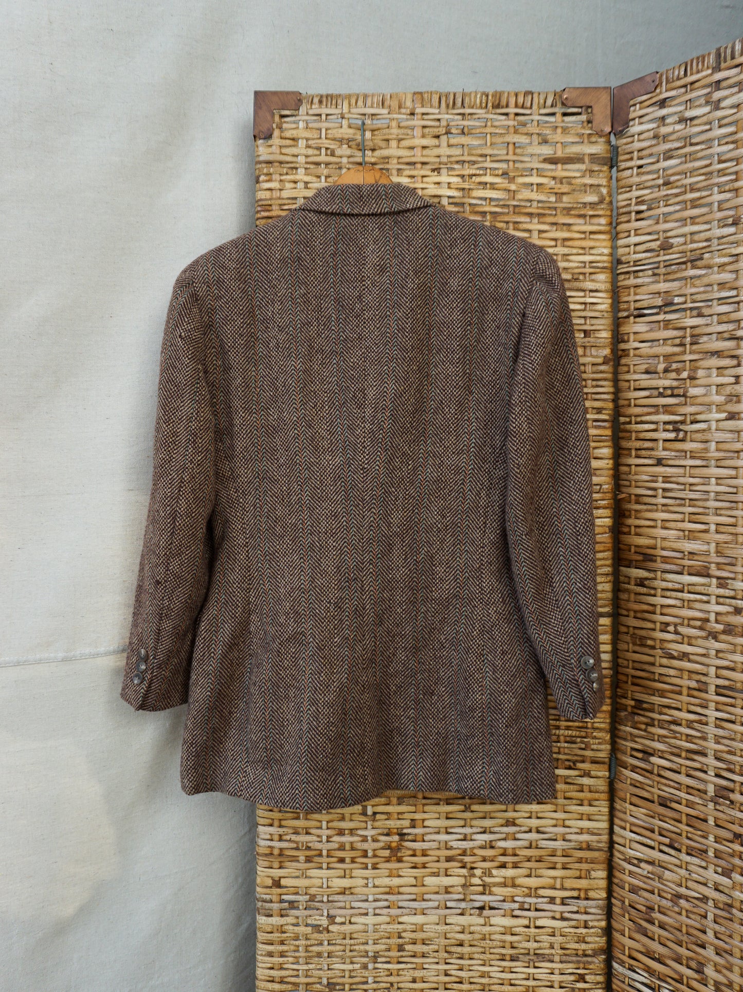 Ralph Lauren Purple Label Double Breasted Tweed Jacket—[M]