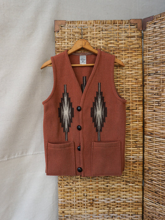 Ortega’s Chimayo Hand Woven Wool Vest—[S]