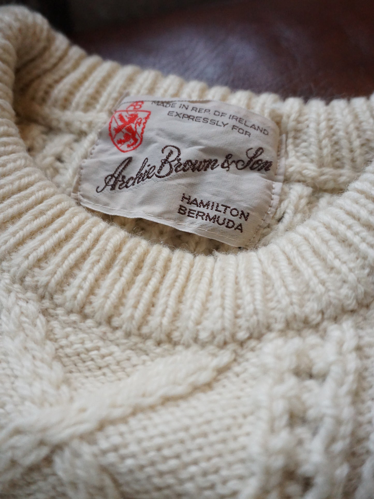 Archie Brown & Son Aran Sweater—[L]