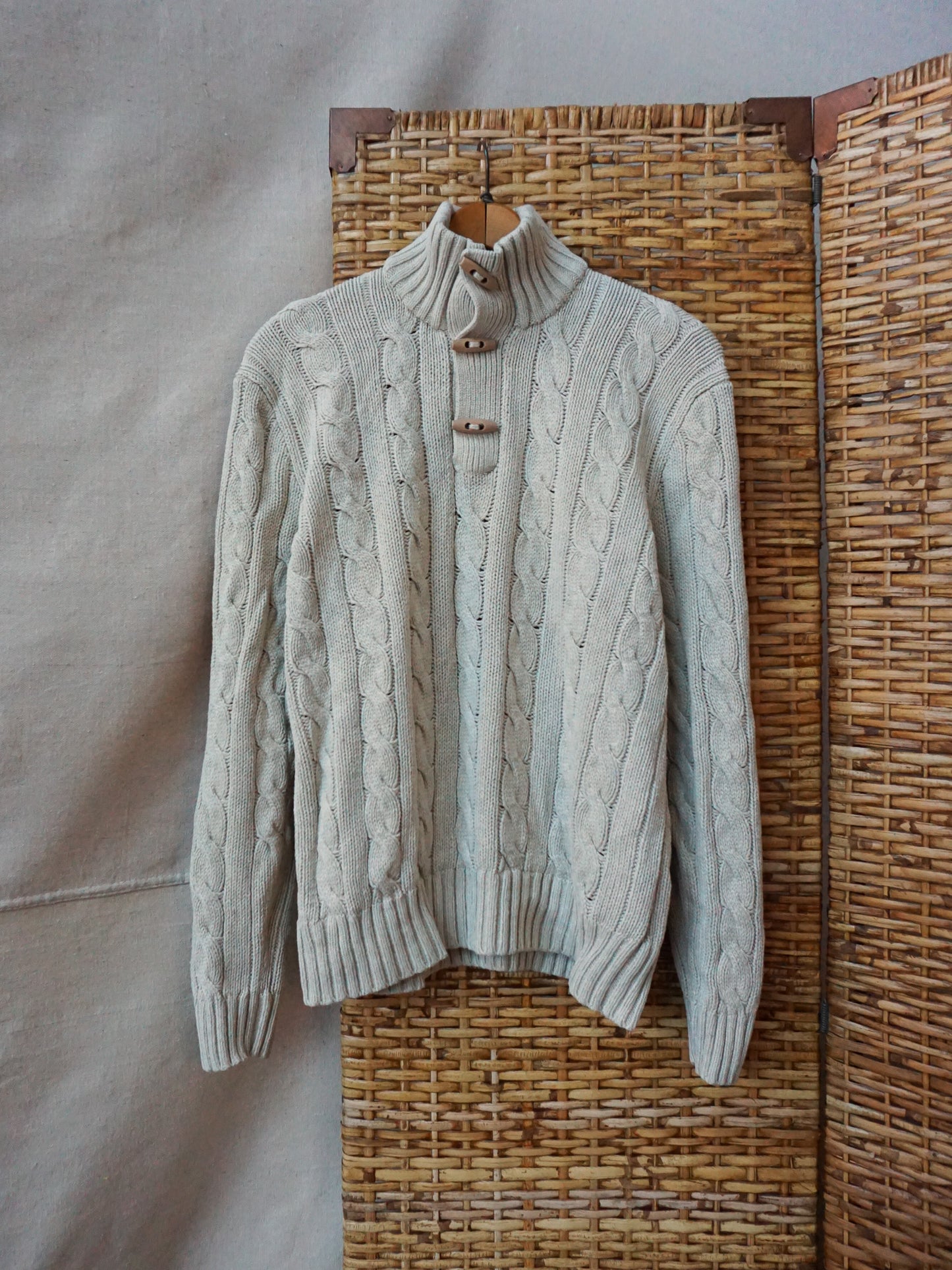 Polo Ralph Lauren Cable Knit Toggle Sweater—[L]