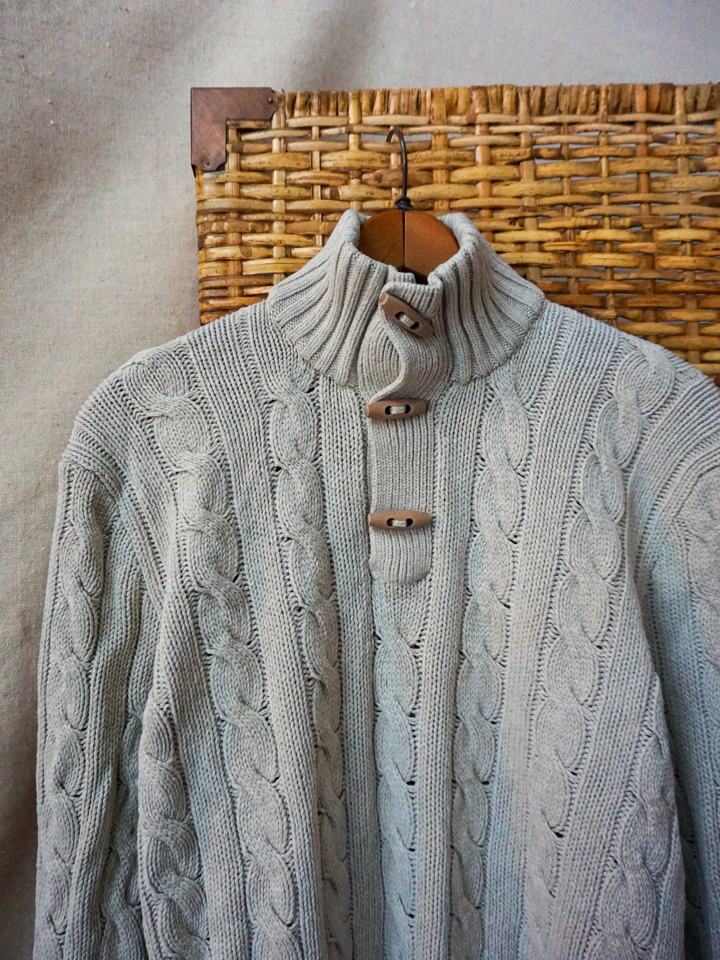 Polo Ralph Lauren Cable Knit Toggle Sweater—[L]