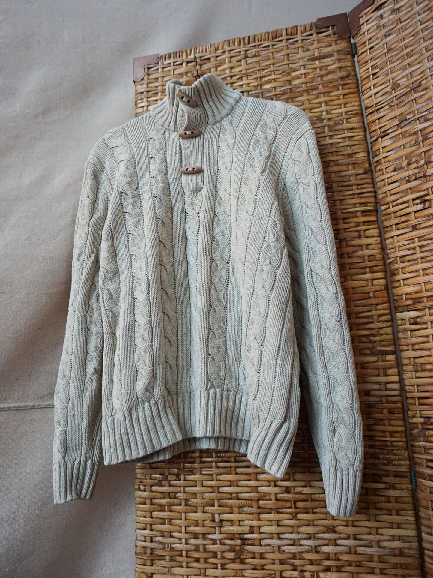 Polo Ralph Lauren Cable Knit Toggle Sweater—[L]