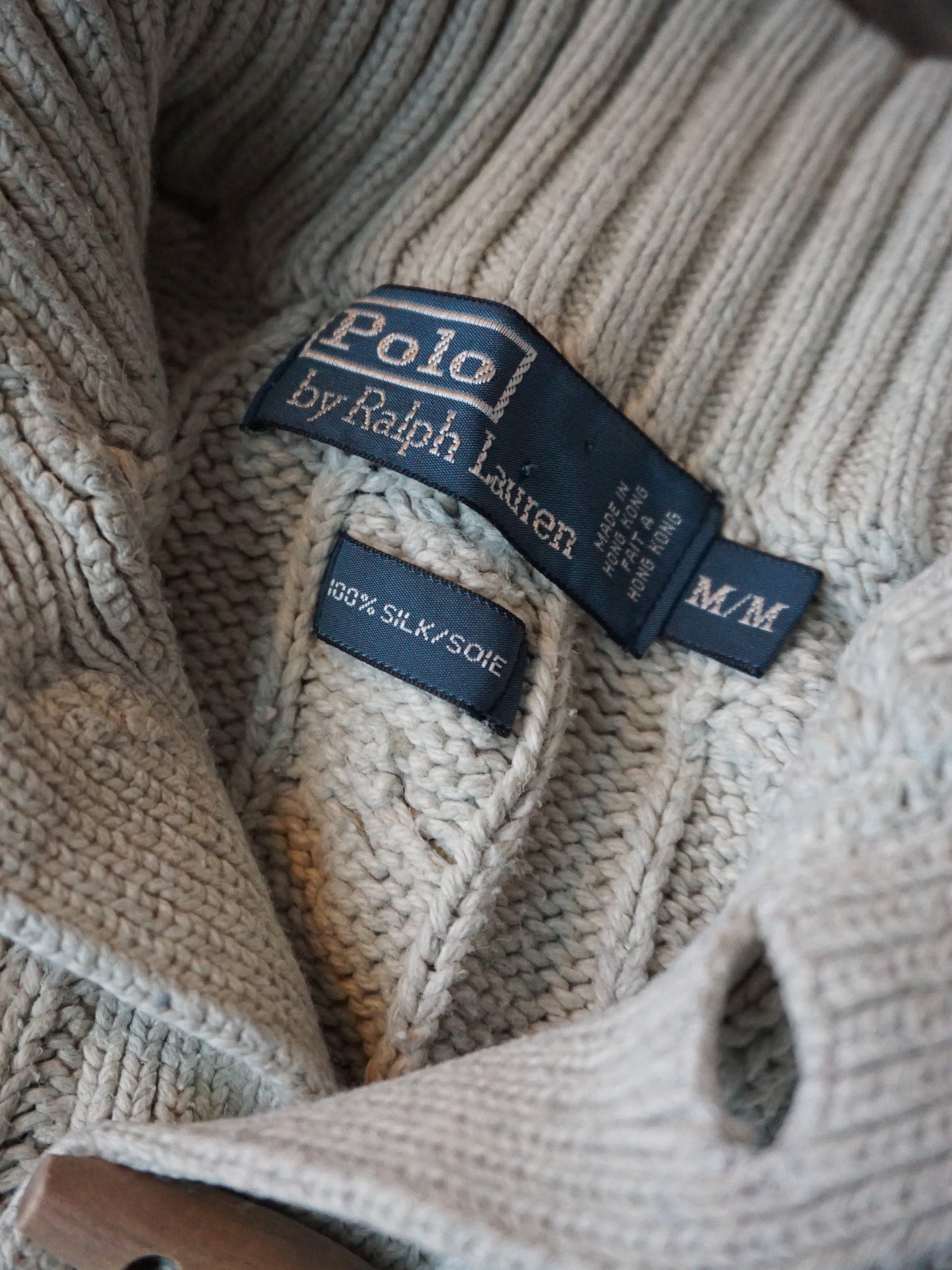 Polo Ralph Lauren Cable Knit Toggle Sweater—[L]