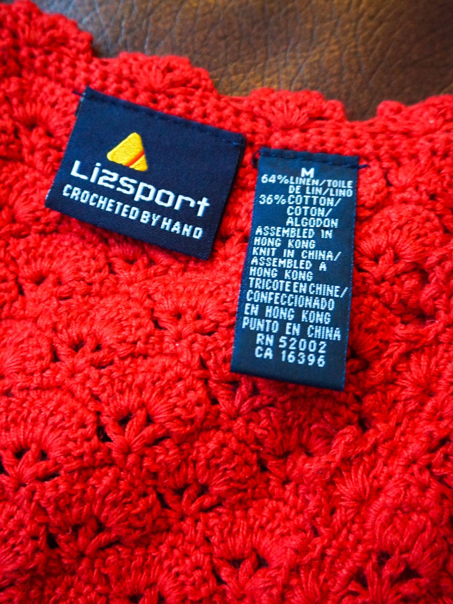 Liz Sport Crocheted Vest—[M]