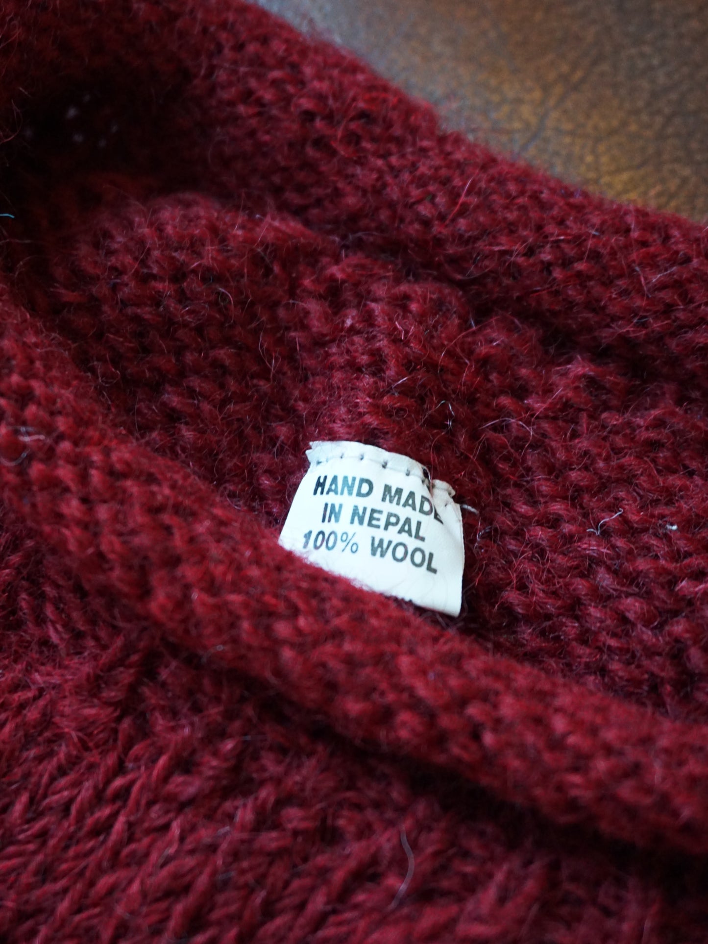 Handknit Rollneck Sweater—[L]