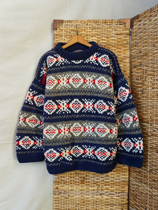 Rey Wear Chunky Wool Sweater—[L/XL]