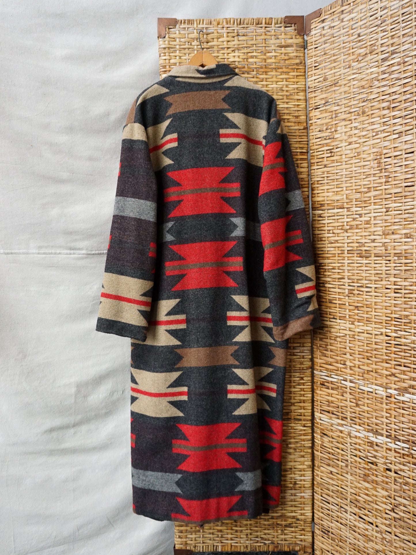Wool Saddleblanket Trench Coat—[L]
