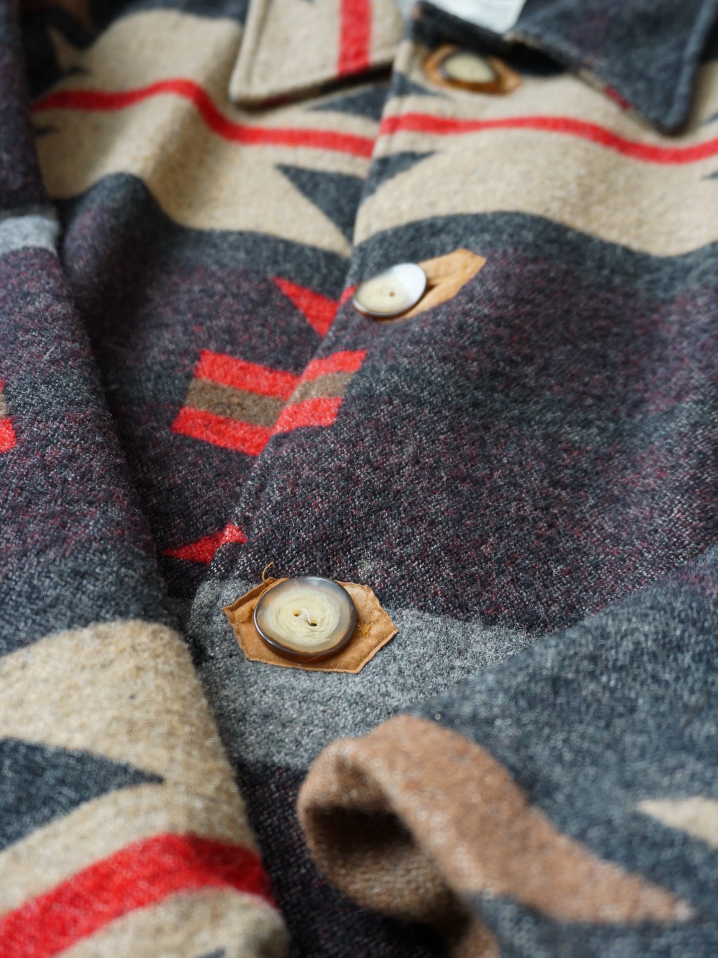 Wool Saddleblanket Trench Coat—[L]