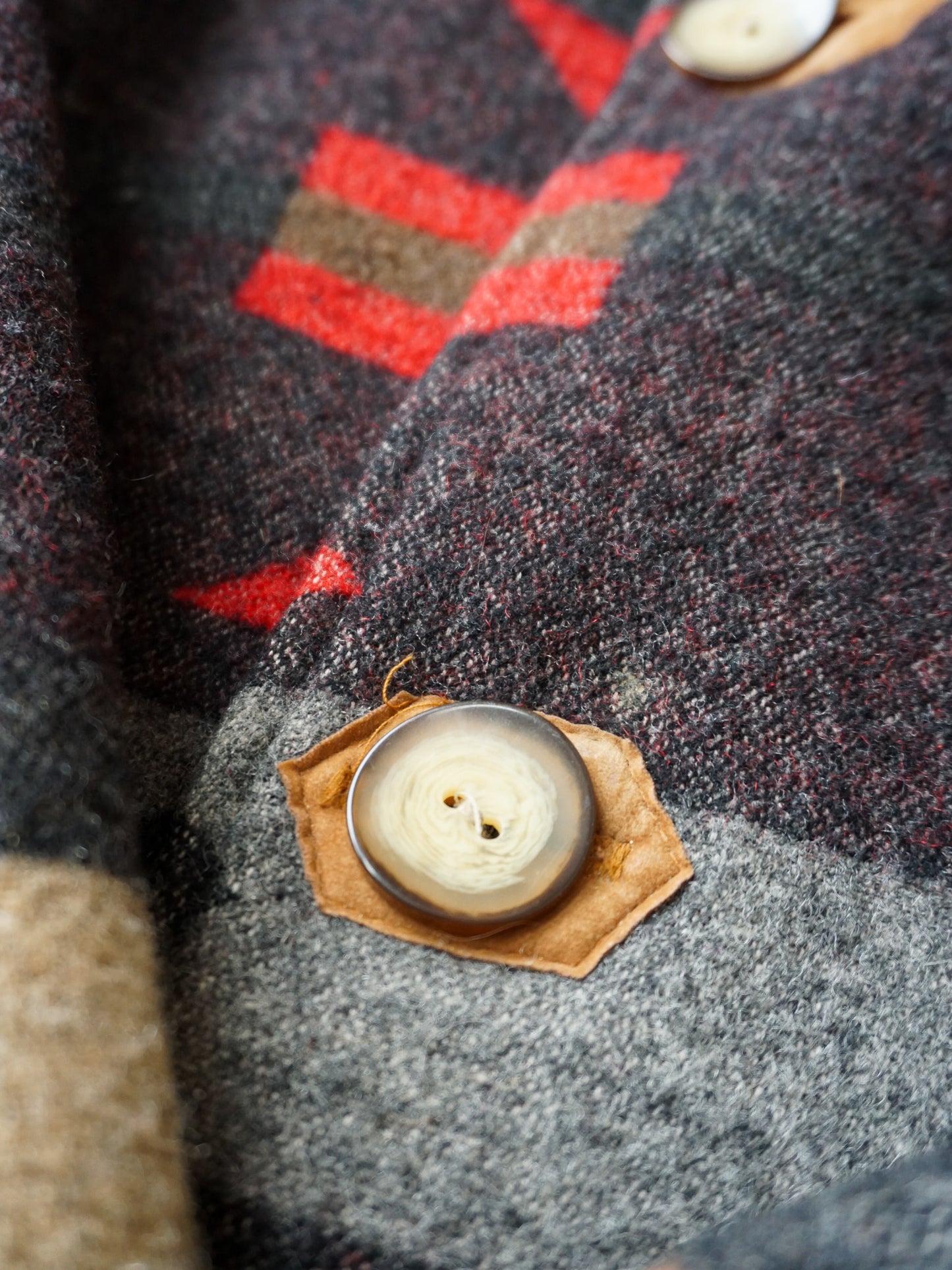 Wool Saddleblanket Trench Coat—[L]