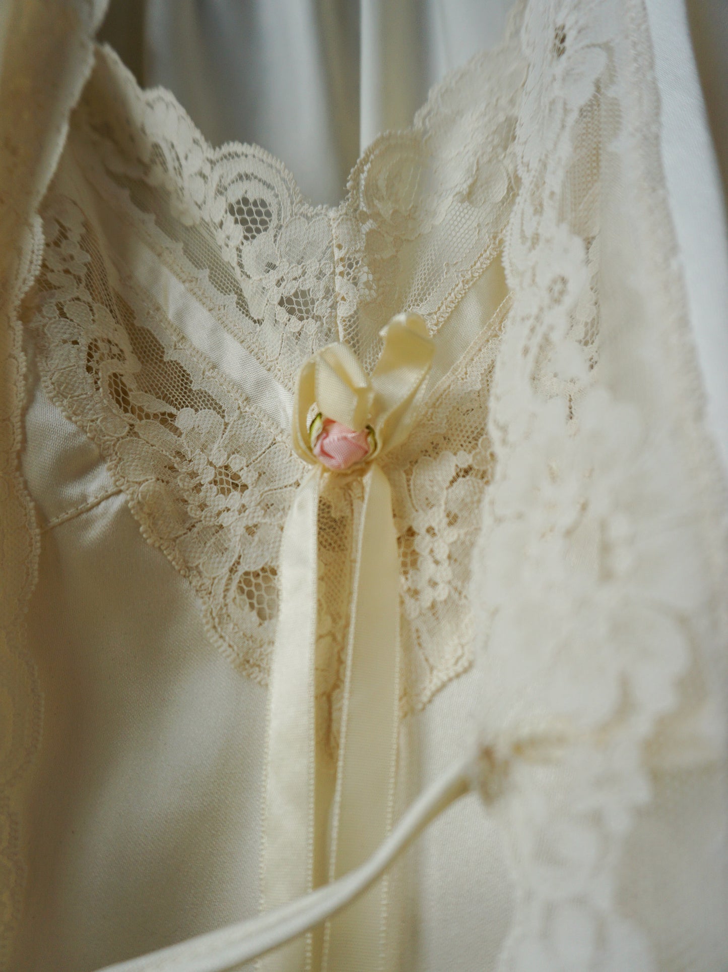 Vintage Satin Peignoir Set—[S]