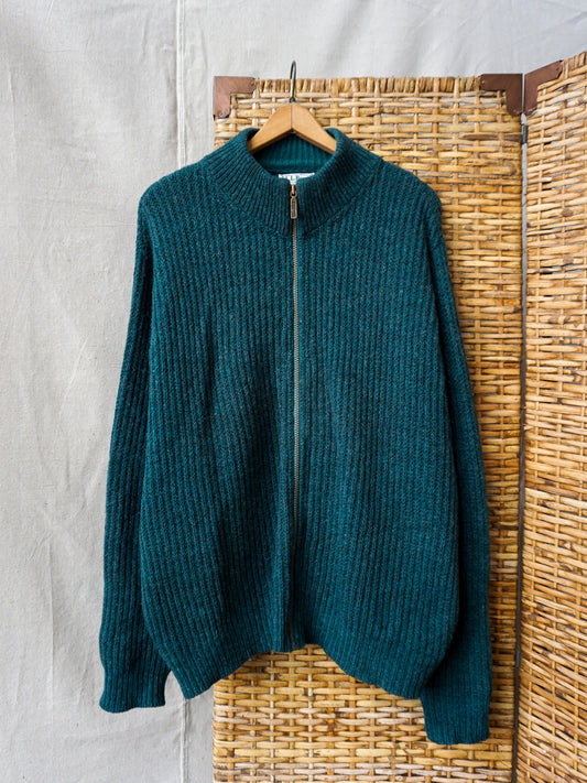 L.L.Bean Zip Wool Sweater—[L]