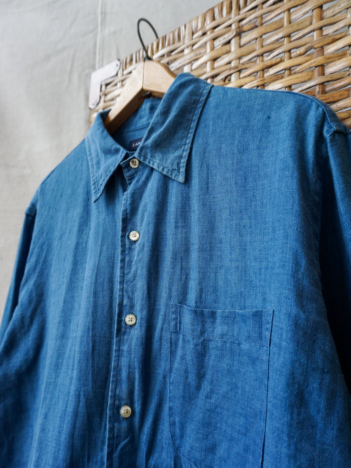 Lands' End Linen Button-Up Shirt—[M]