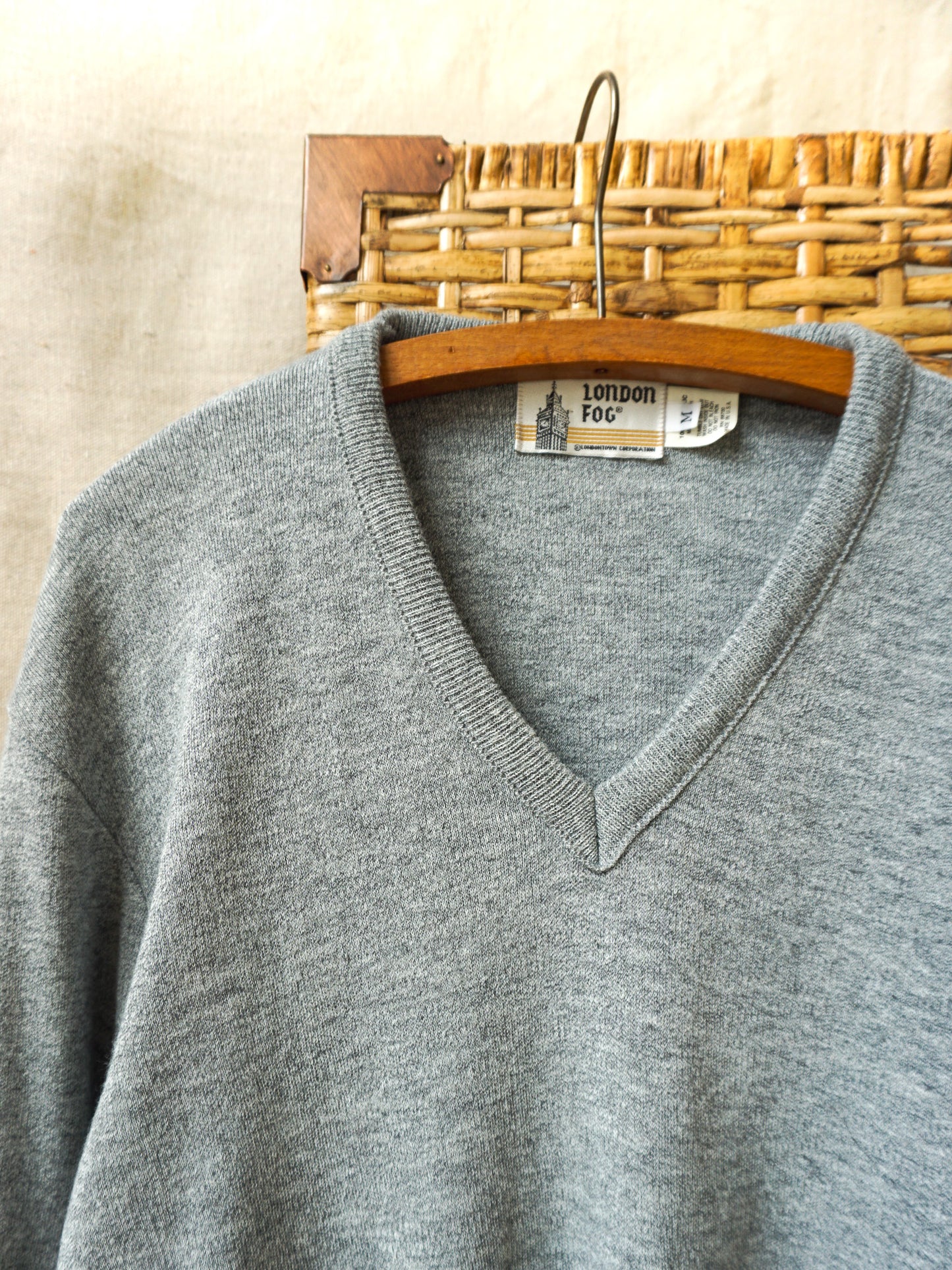 London Fog V-Neck Sweater—[M]