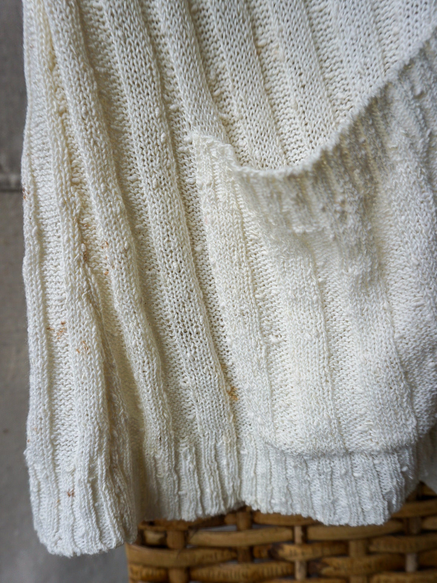 Slub Knit Silk Cardigan Tee—[M]