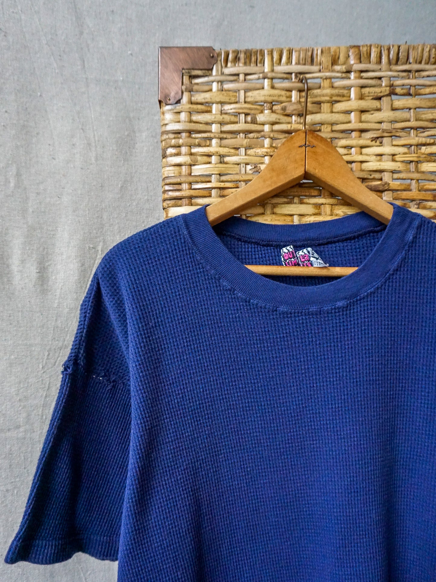 Navy Waffle T-Shirt—[M/L]