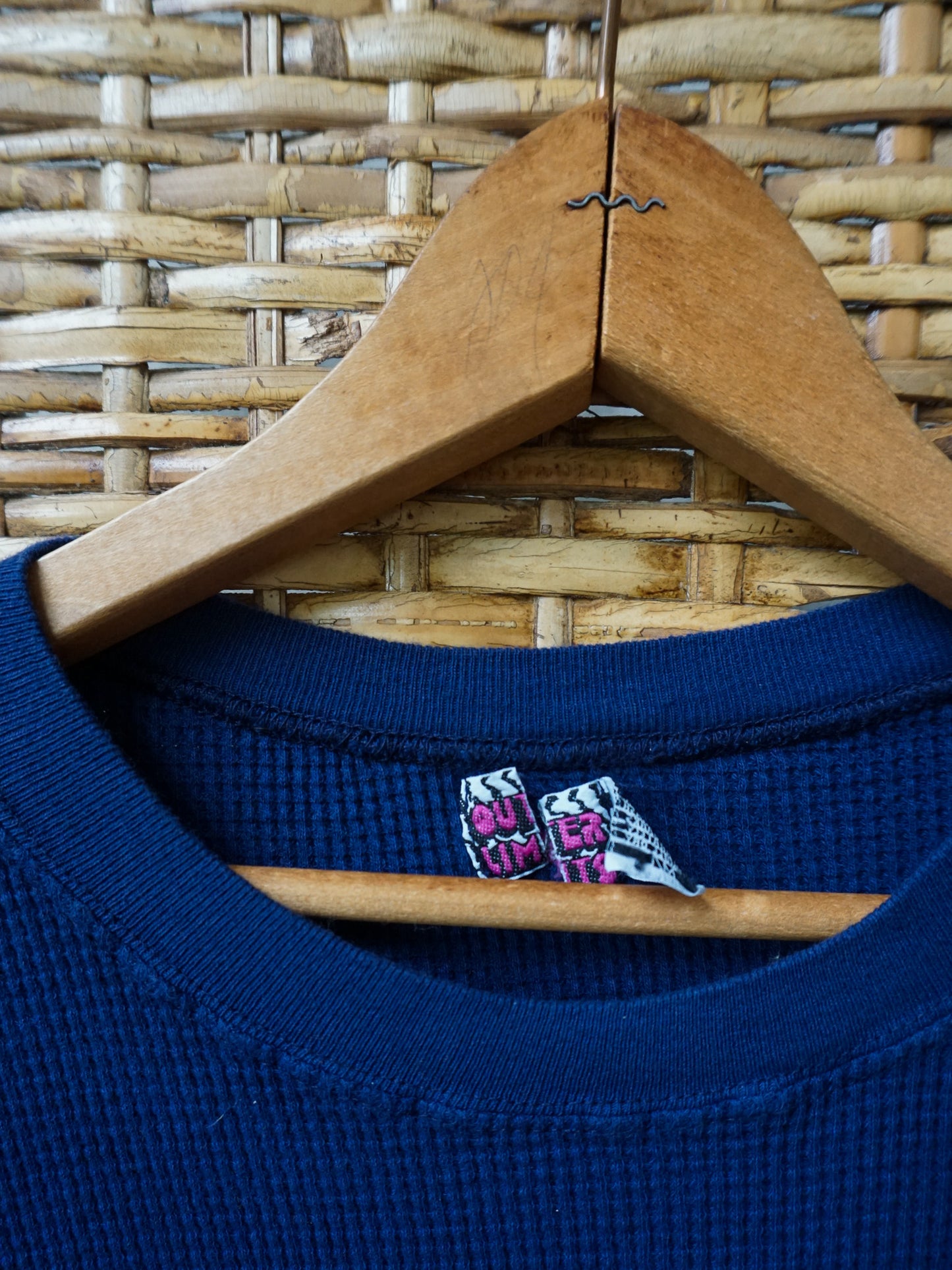 Navy Waffle T-Shirt—[M/L]