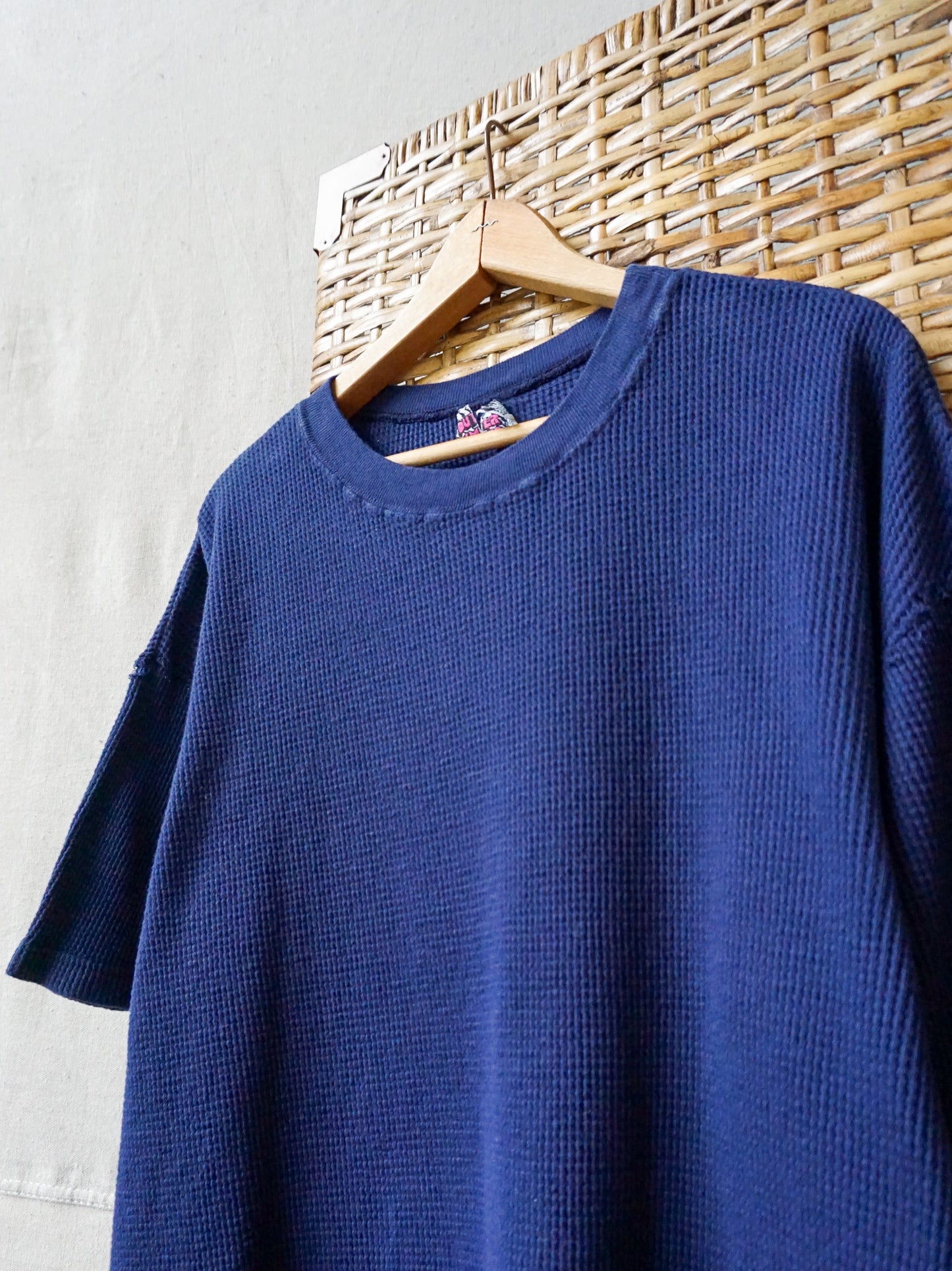 Navy Waffle T-Shirt—[M/L]