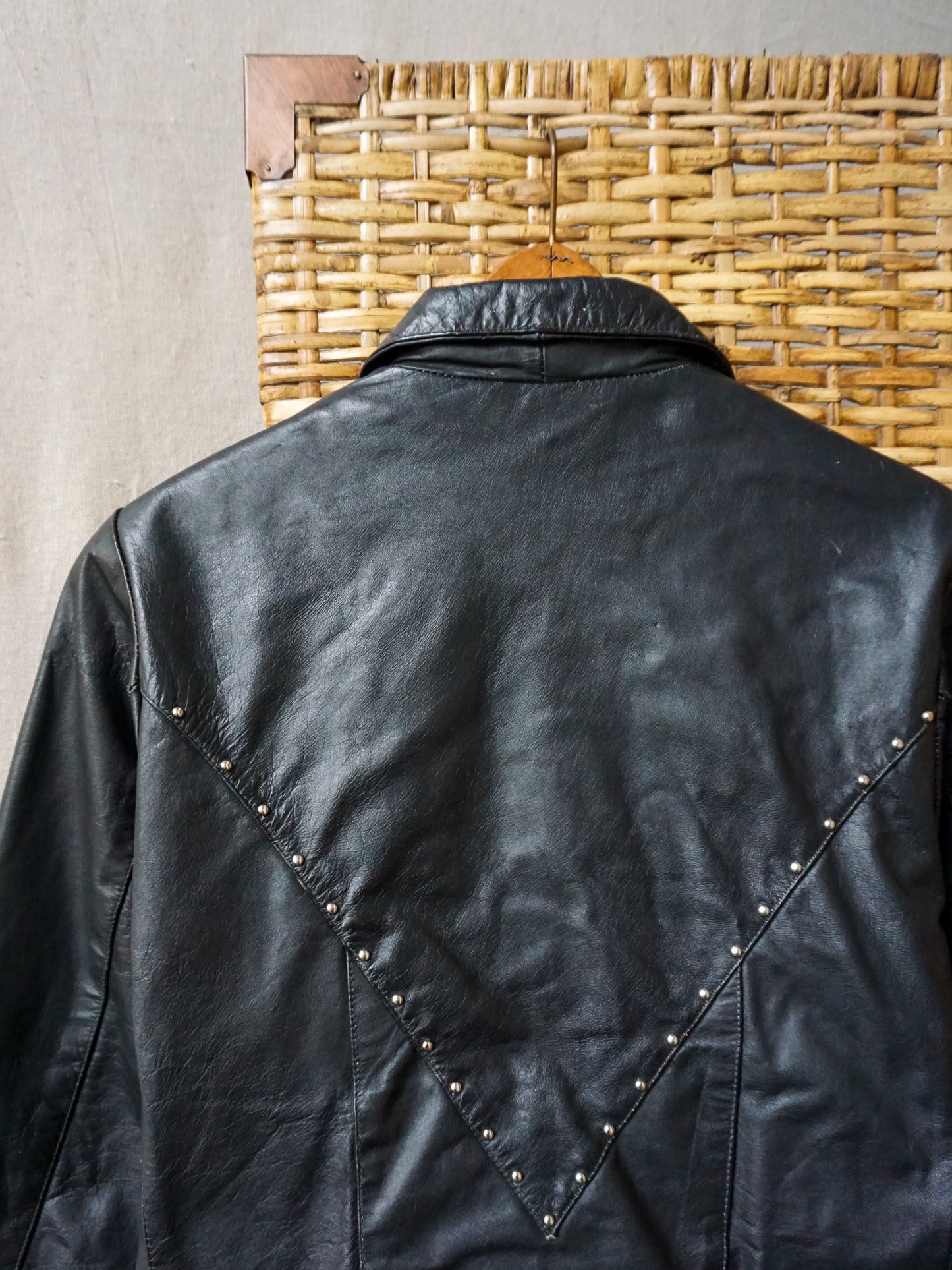 Studded Leather Jacket—[M]