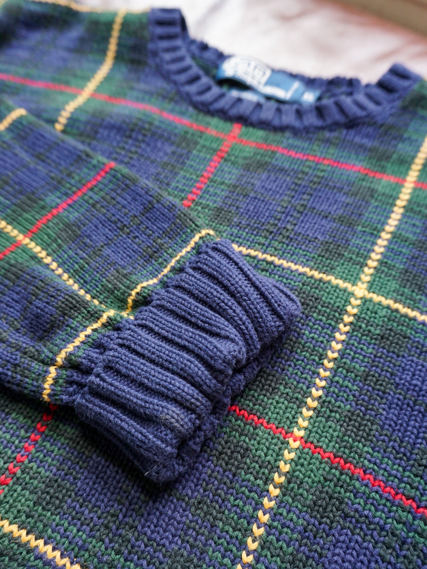 Polo Ralph Lauren Plaid Knit—[L]