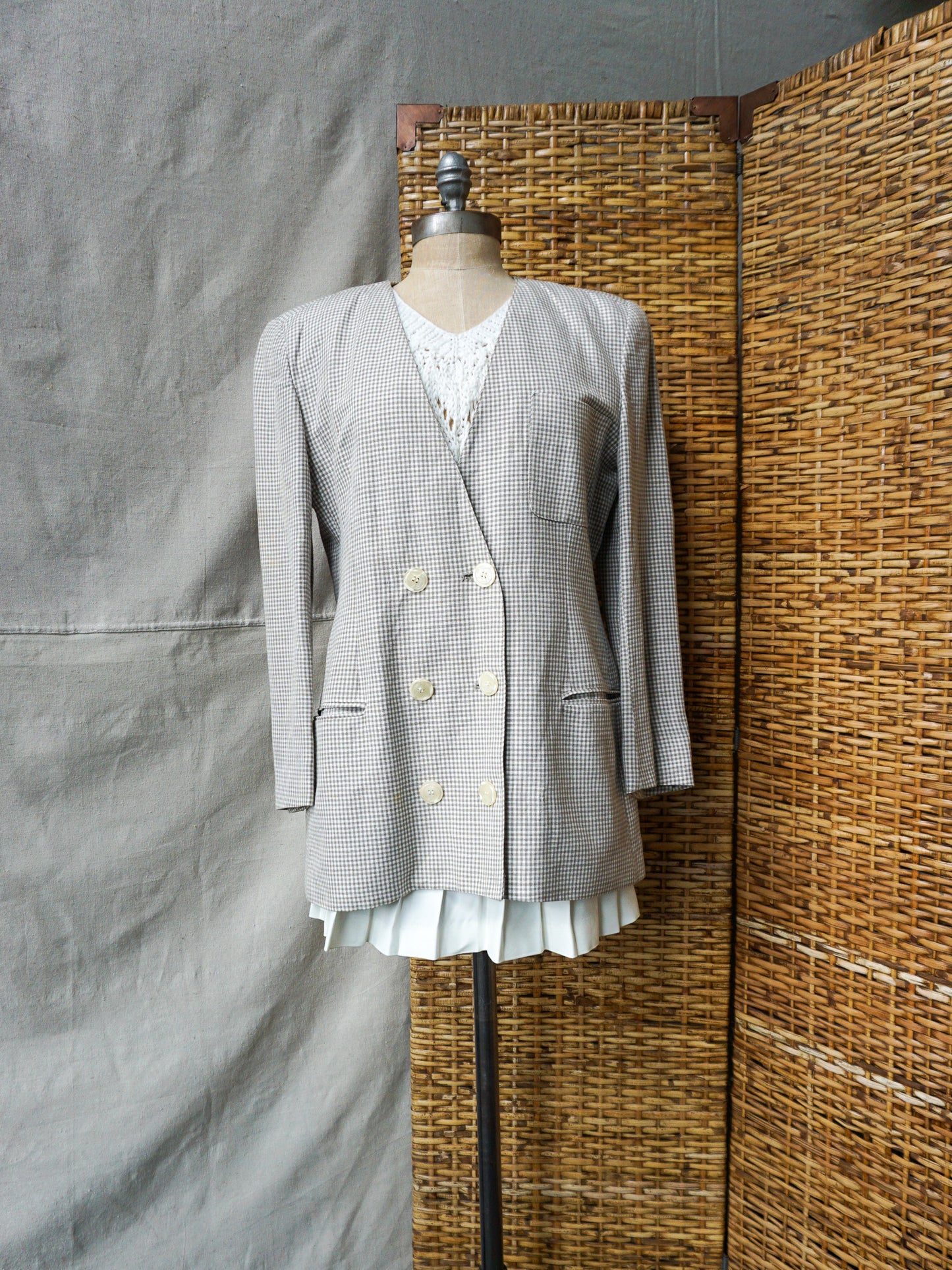 Dior Separates Micro Check Blazer—[M/L]