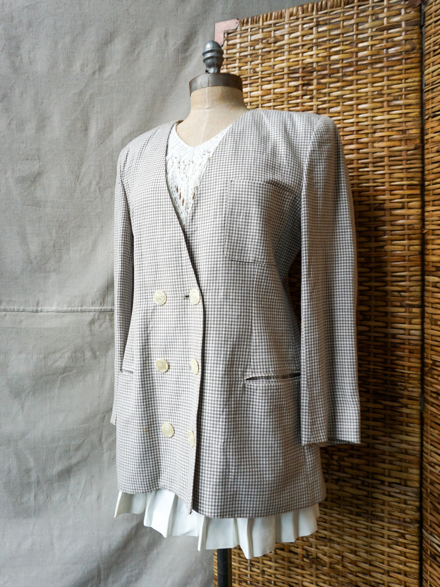 Dior Separates Micro Check Blazer—[M/L]