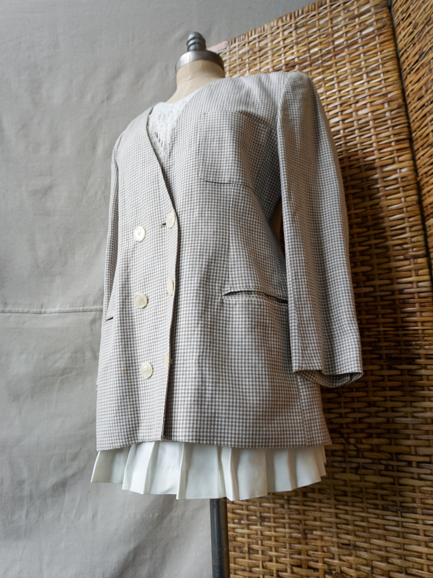 Dior Separates Micro Check Blazer—[M/L]