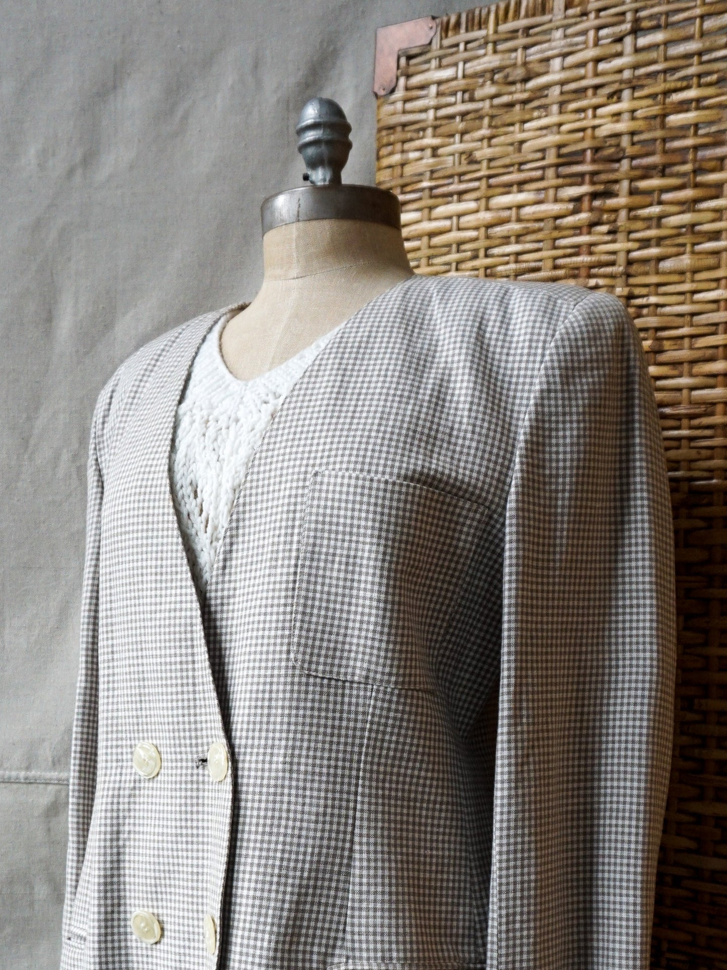Dior Separates Micro Check Blazer—[M/L]