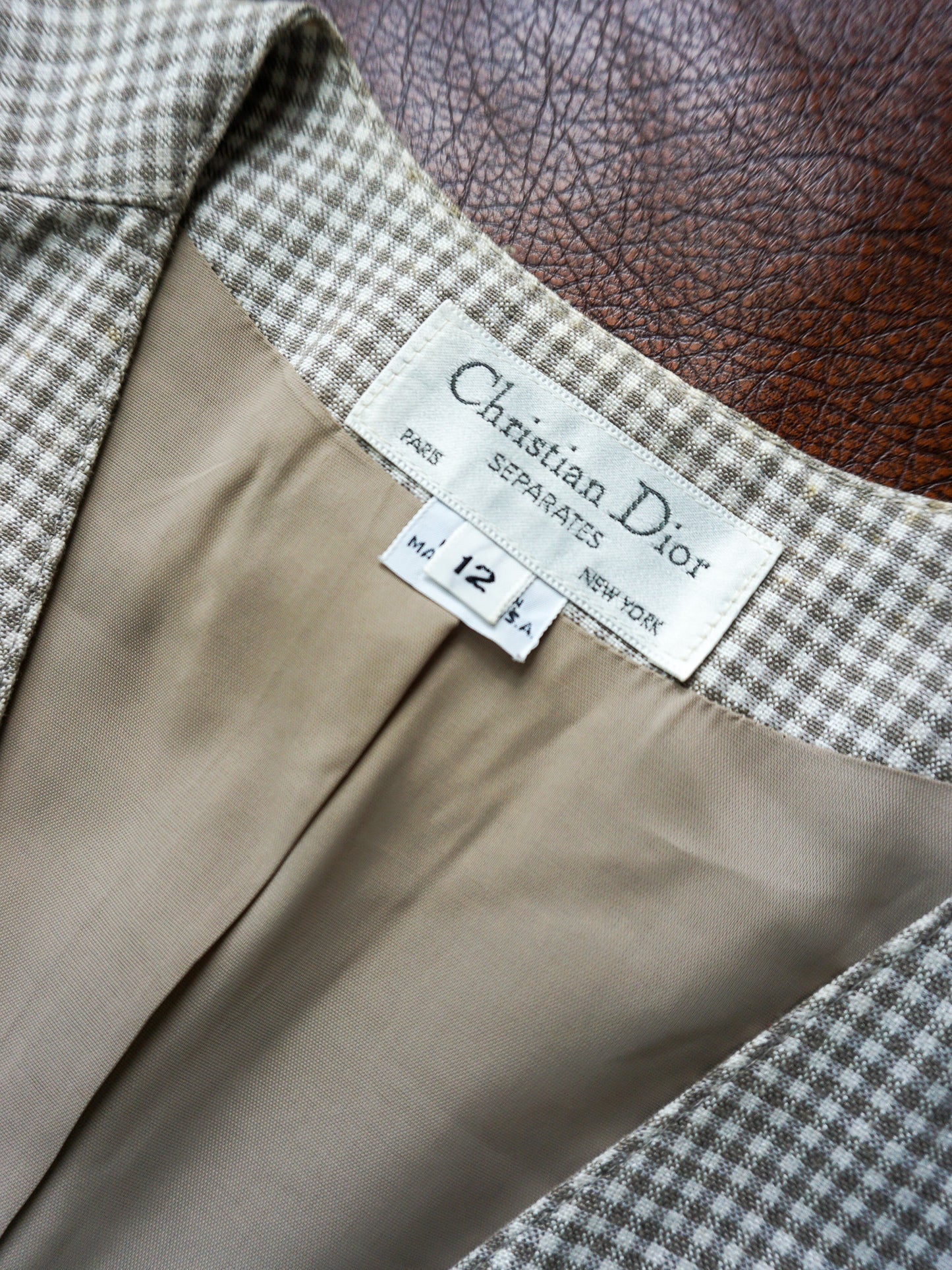 Dior Separates Micro Check Blazer—[M/L]