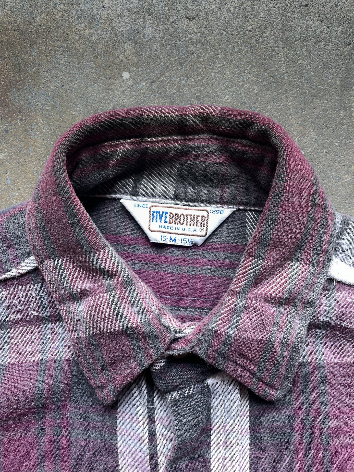 80's Five Brother Plaid Flannel Shirt—[M/L]