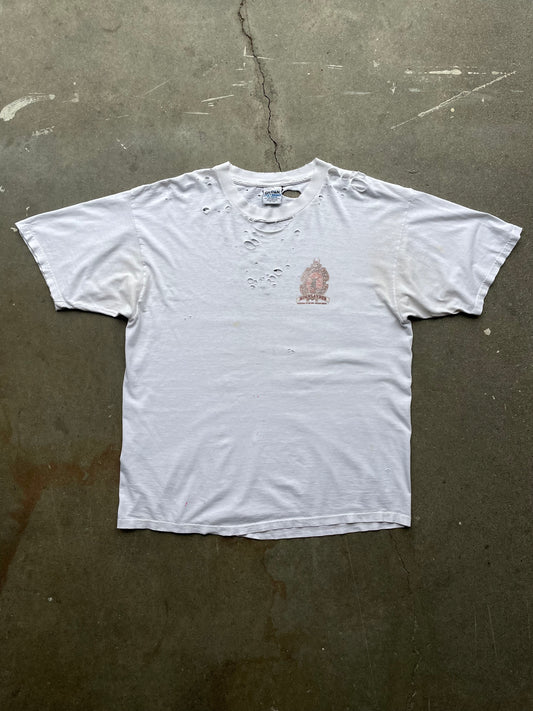 Thrashed n’ Torn White T-Shirt—[XL]