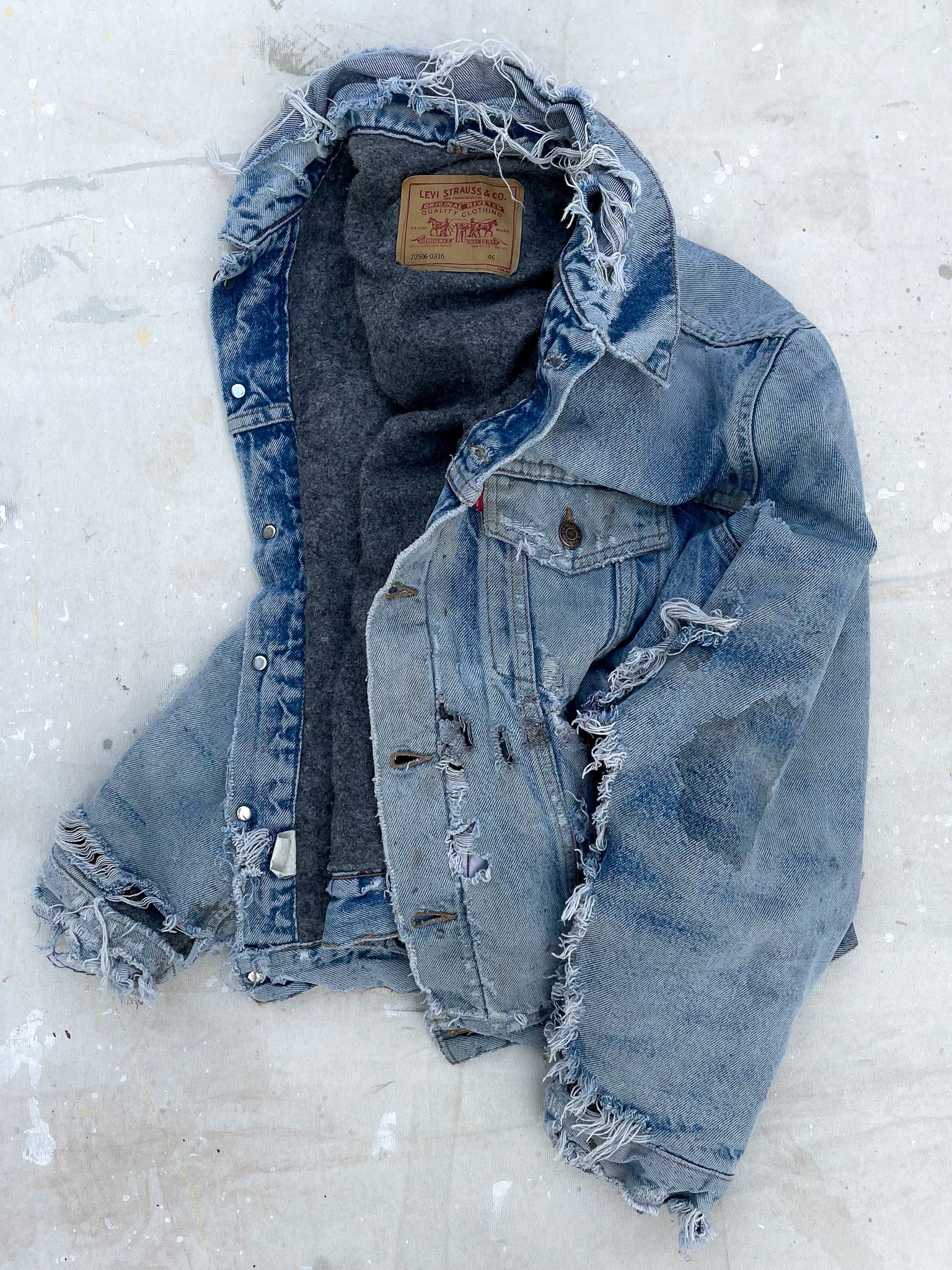 Ashley Vintage Distressed 80's style Denim Jacket Coat Sherpa Lined Juniors  M | eBay