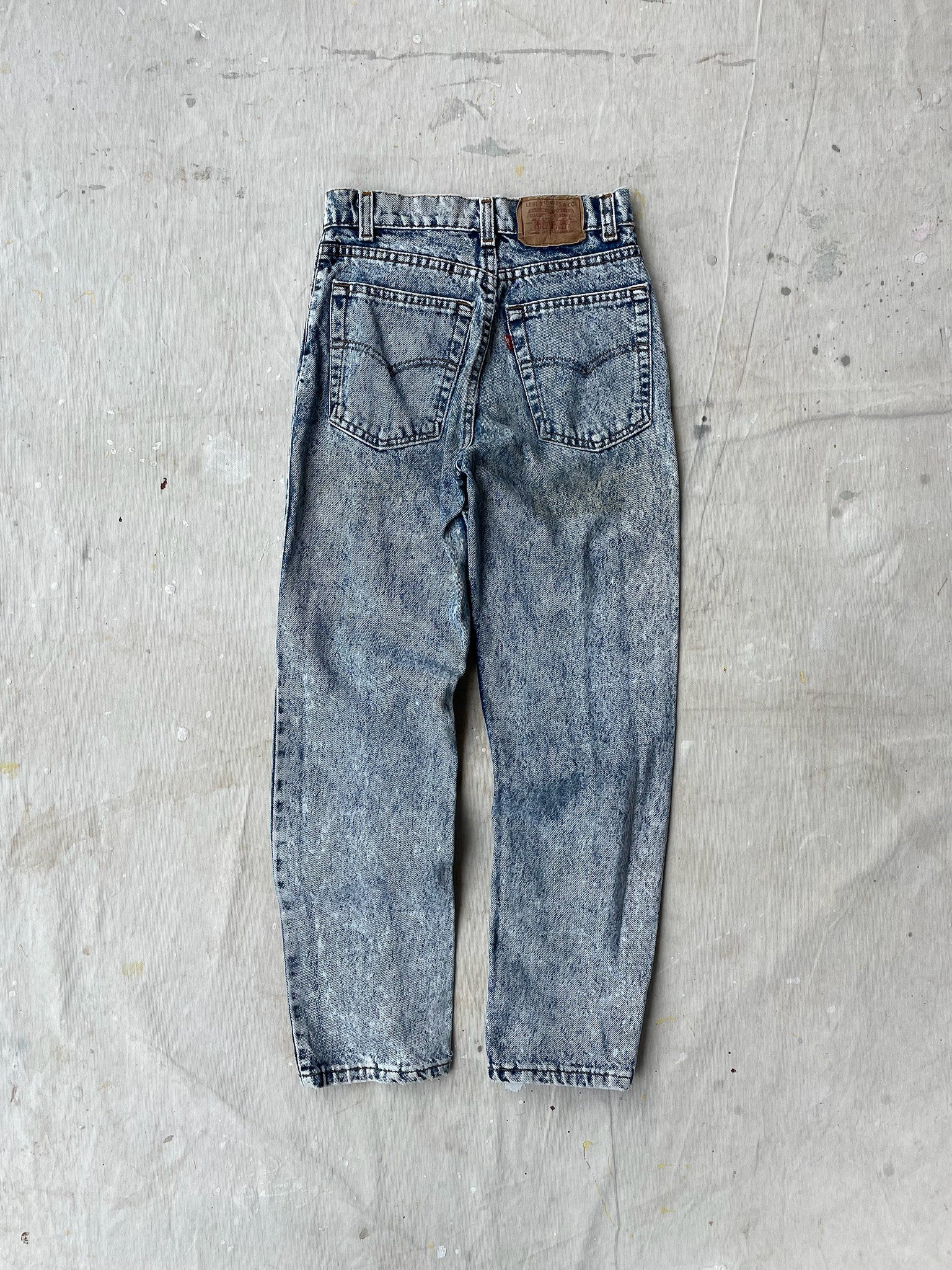 80s Levis 505 High Waist Tapered Stone Wash Mom Denim Jeans