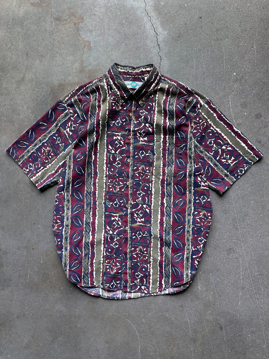 Vintage Abstract Patterned Shirt—[XL]