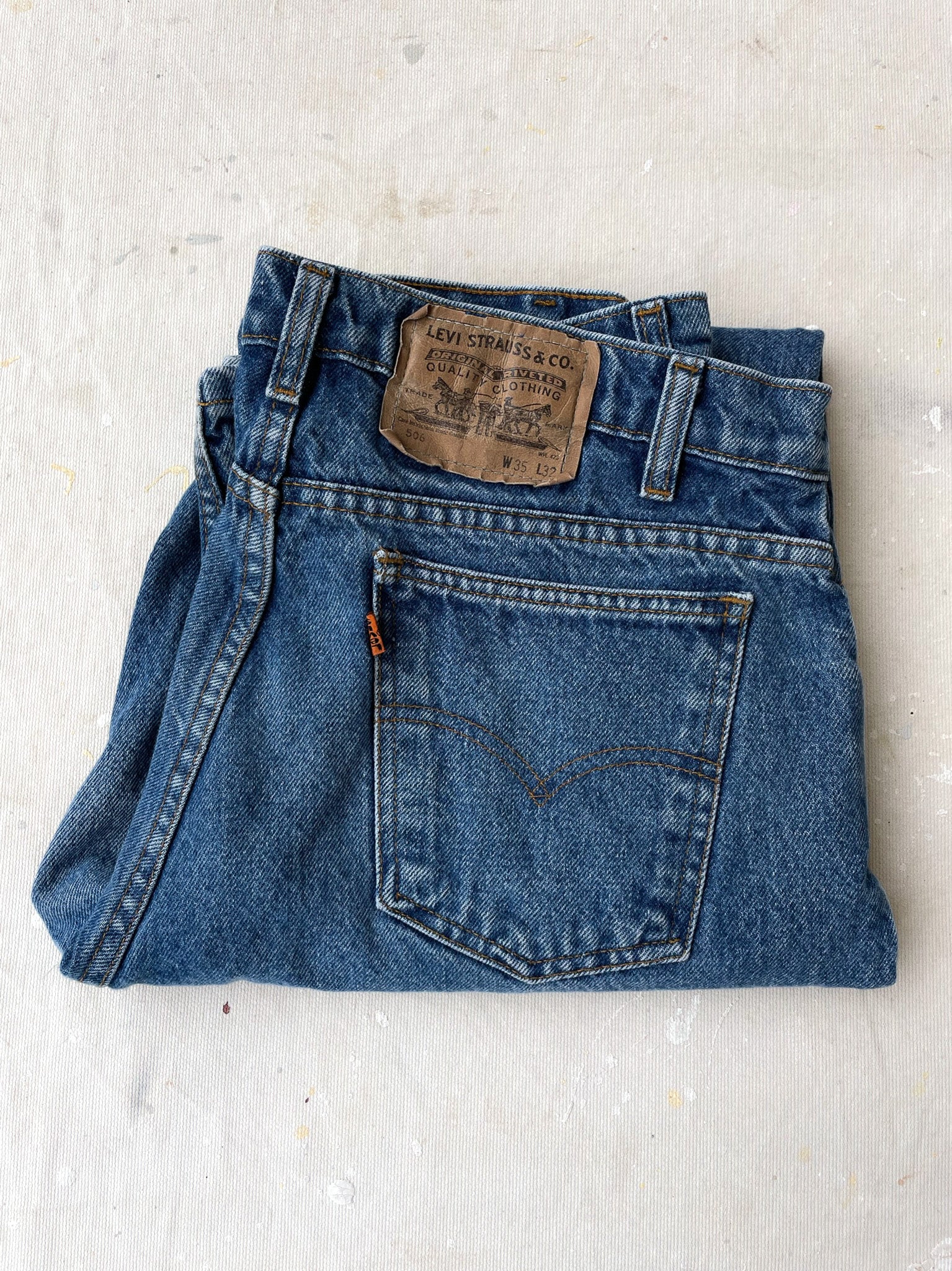 90's Levi's 506 Orange Tab Jeans—[34x32] – mahshu