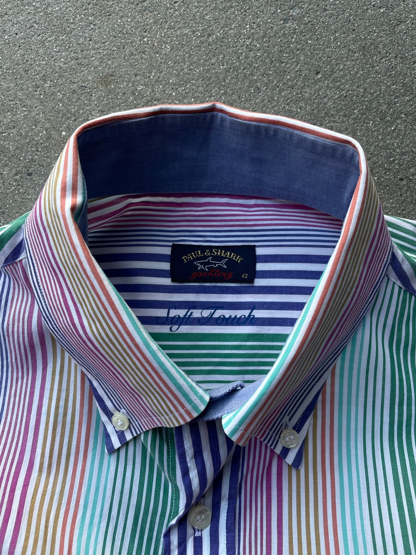 Paul & Shark Striped Button-Down Shirt—[L]