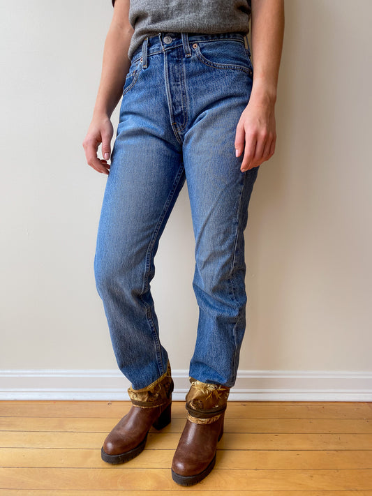 Levi’s 501 Custom Silk Cuffed Jeans—[26x32]
